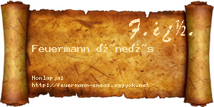Feuermann Éneás névjegykártya